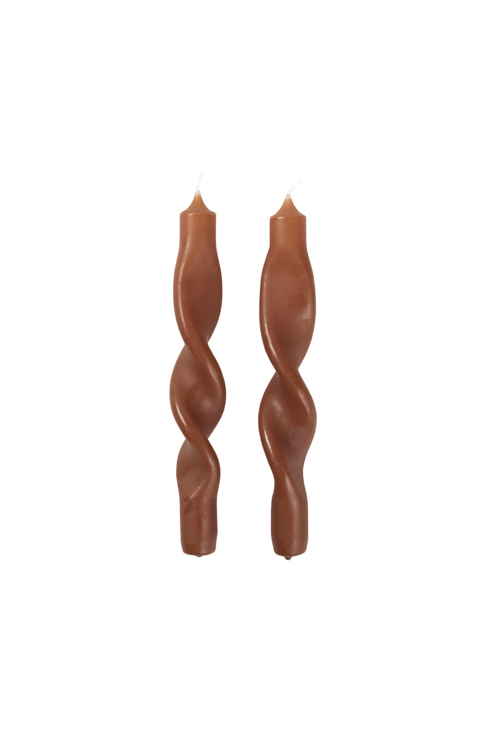 BROSTE Candle Twist Giftboxed S/2 - Terracotta