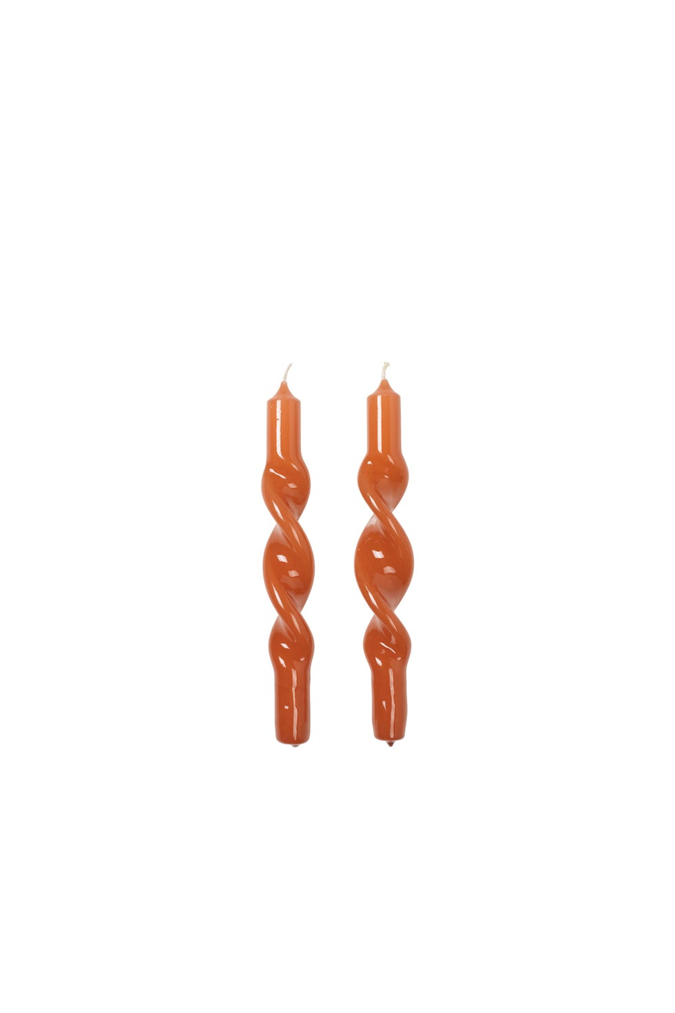 BROSTE Candle Twist Giftboxed S/2 - Glossy Burned Orange