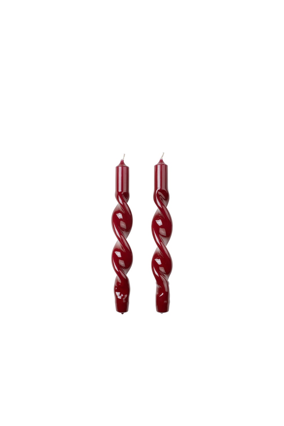 BROSTE Candle Twist Giftboxed S/2 - Glossy Burgundy