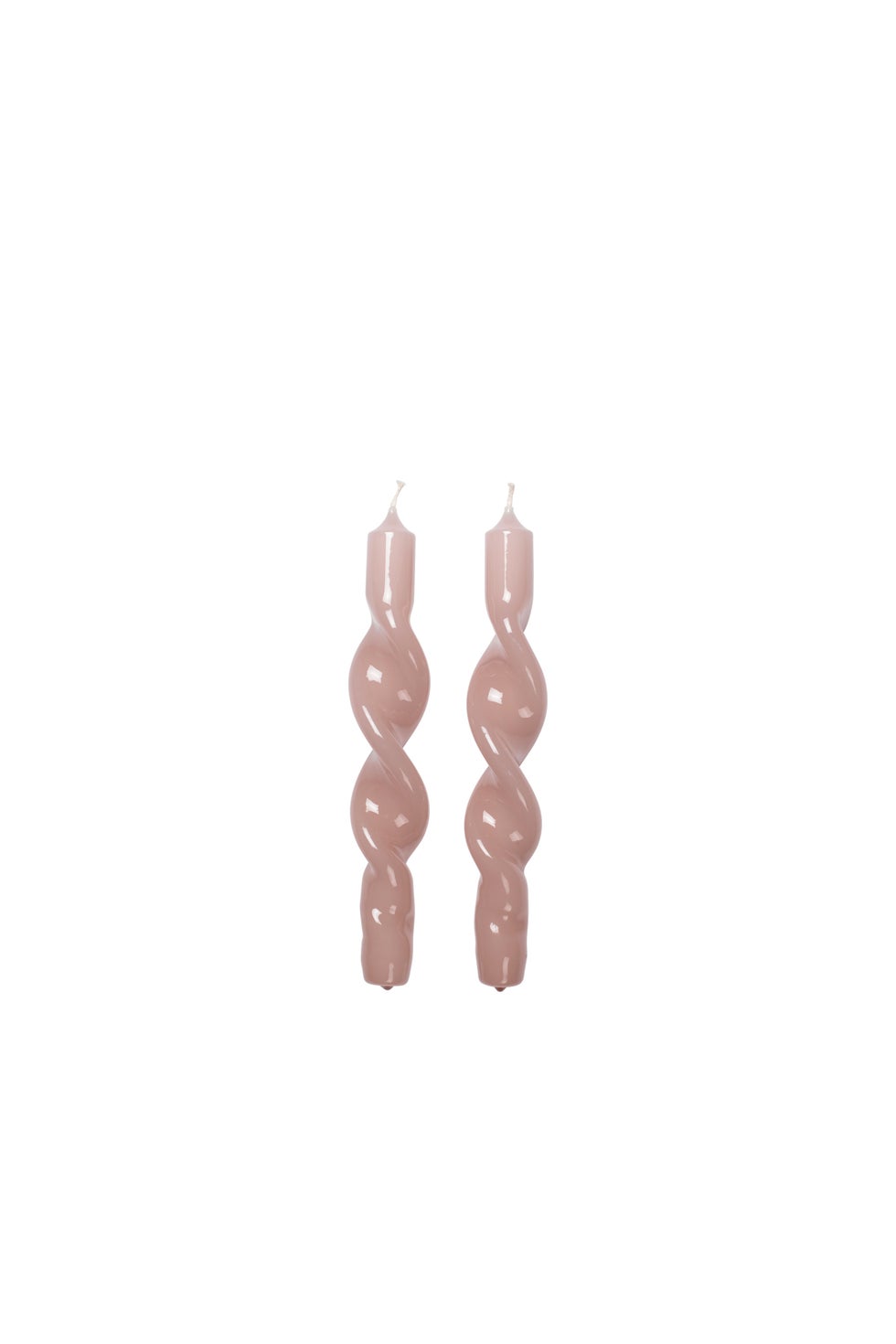 BROSTE Candle Twist Giftboxed S/2 - Glossy Mauve Pink