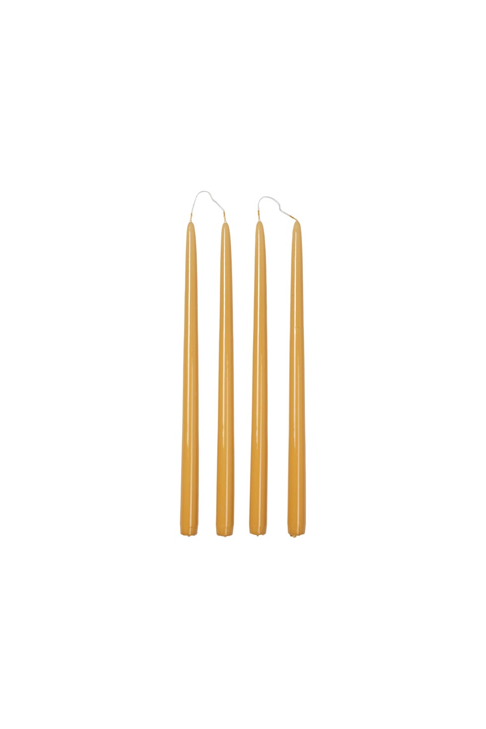 BROSTE Candle Taper S/4 H380 - Glossy Golden Yellow