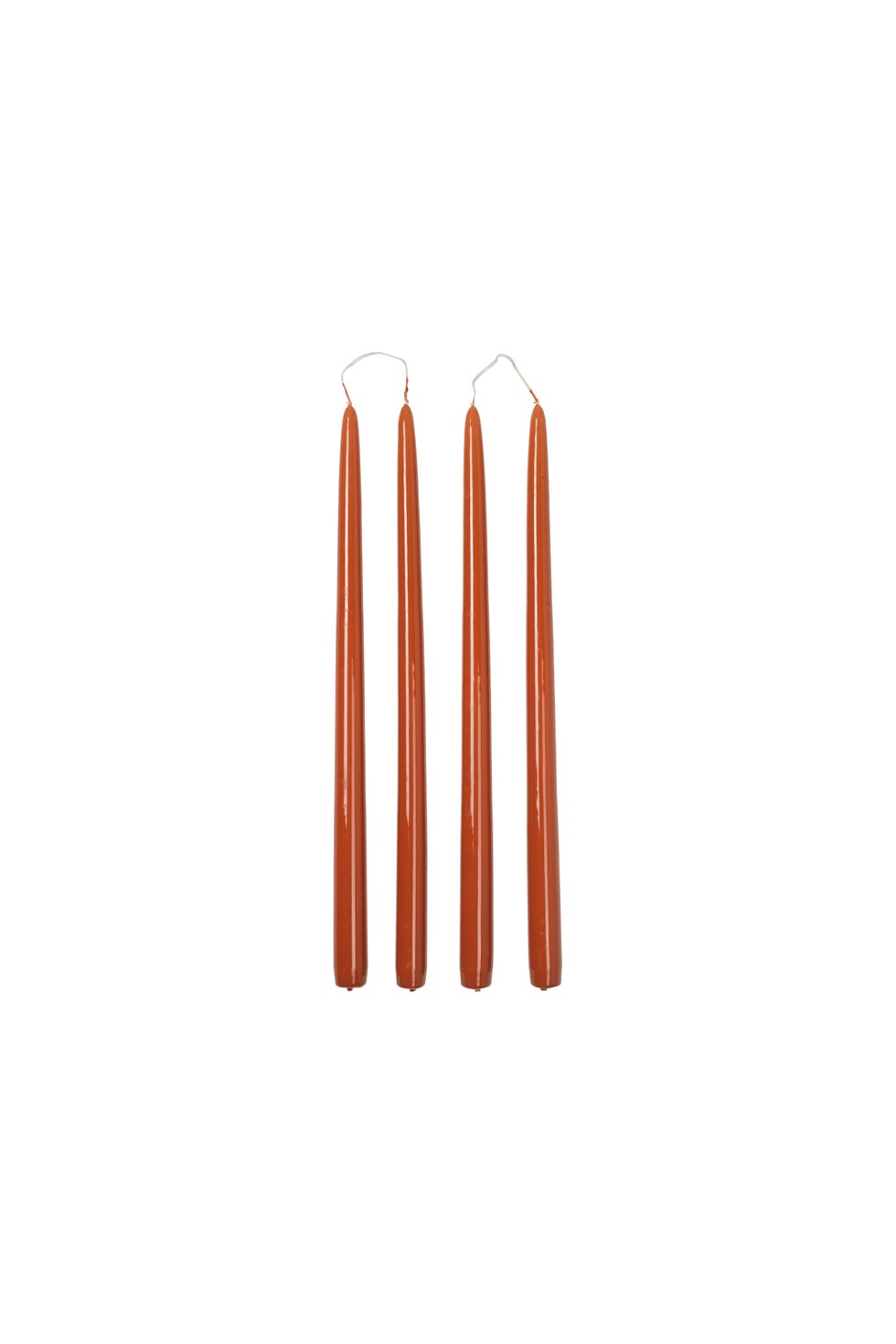 BROSTE Candle Taper S/4 H380 - Glossy Burned Orange