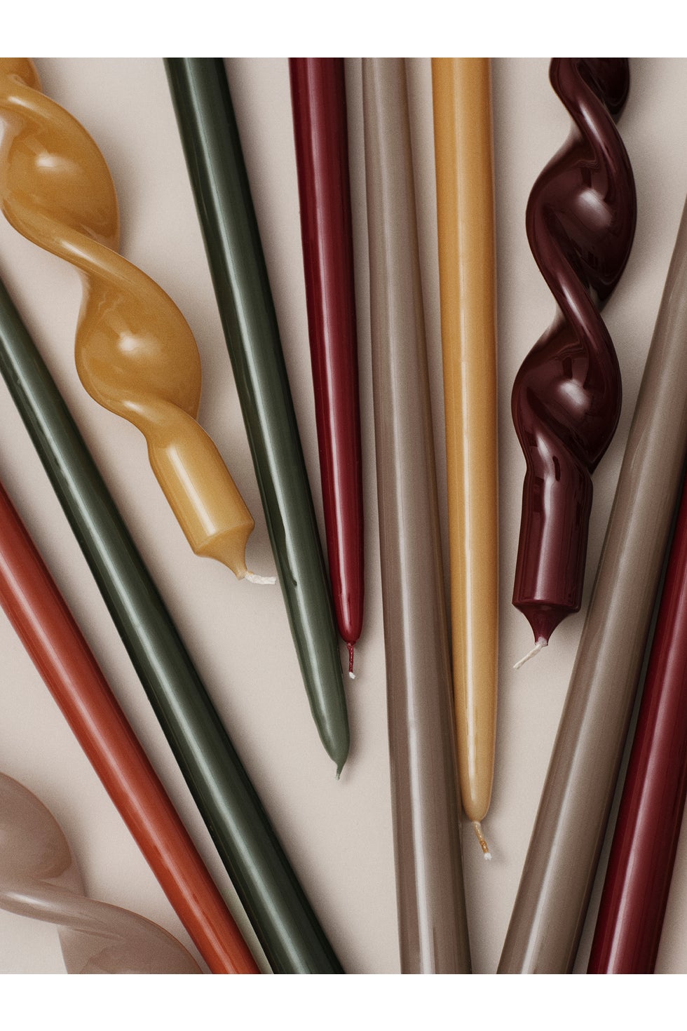 BROSTE Candle Taper S/4 H380 - Glossy Grape Leaf Green