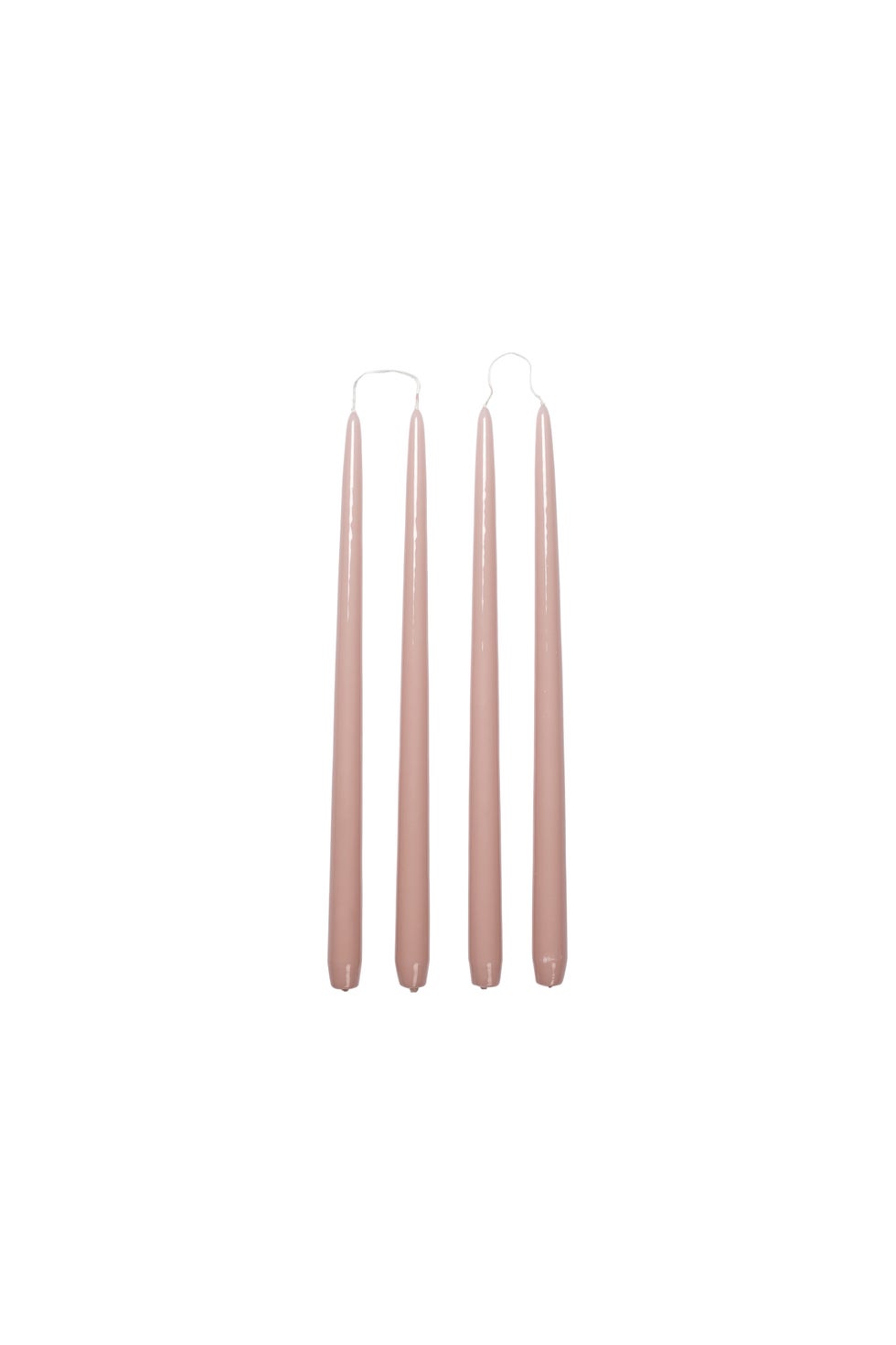 BROSTE Candle Taper S/4 H380 - Glossy Mauve Pink