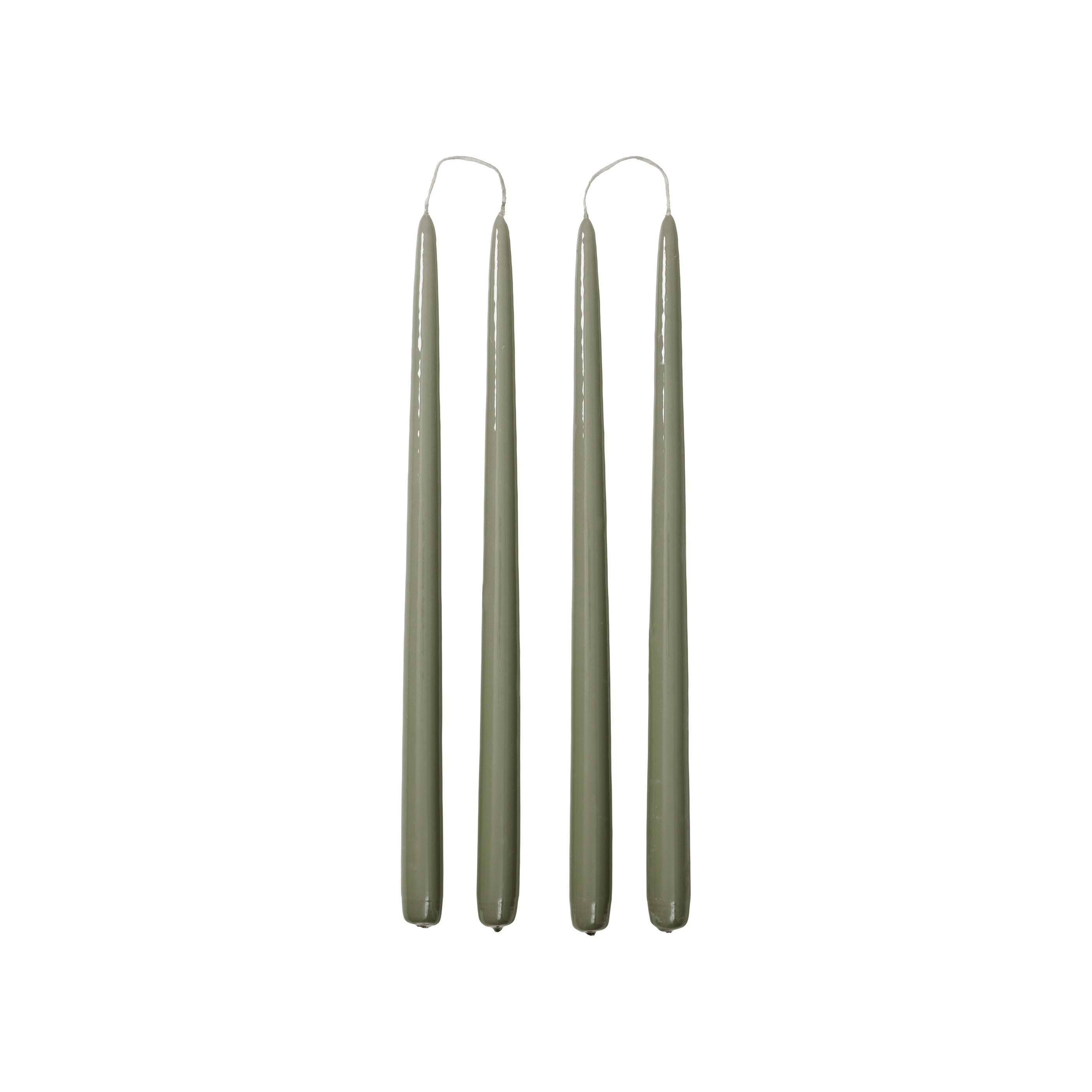 BROSTE Candle Taper S/4 H380 - Glossy Sage Green