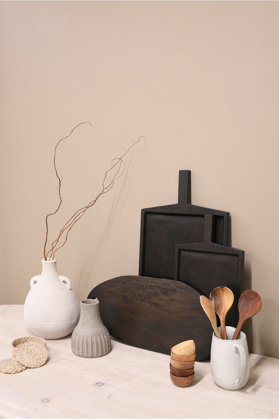 Serving Board Single Handled Small - Ebonised