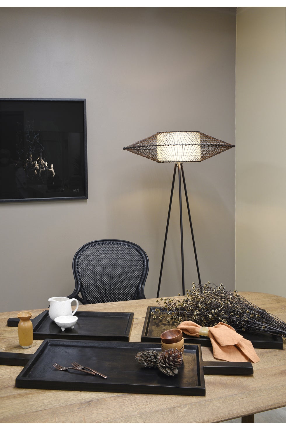 Serving Board Single Handled Large - Ebonised