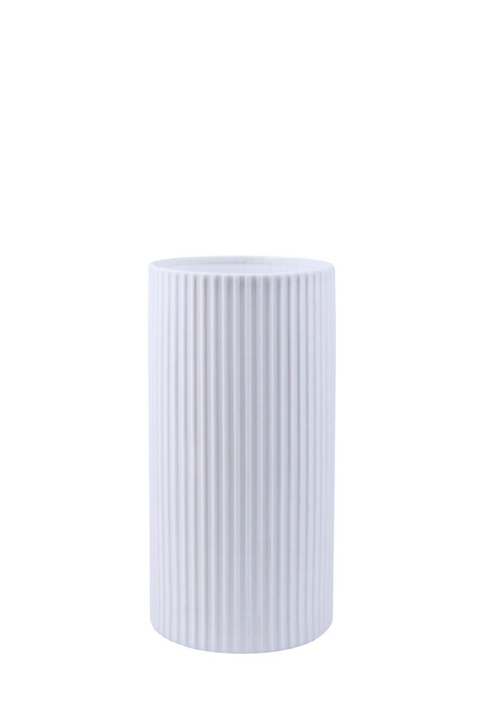 SOLENNE Table Lamp Cylindrical Lines Medium - Matt White