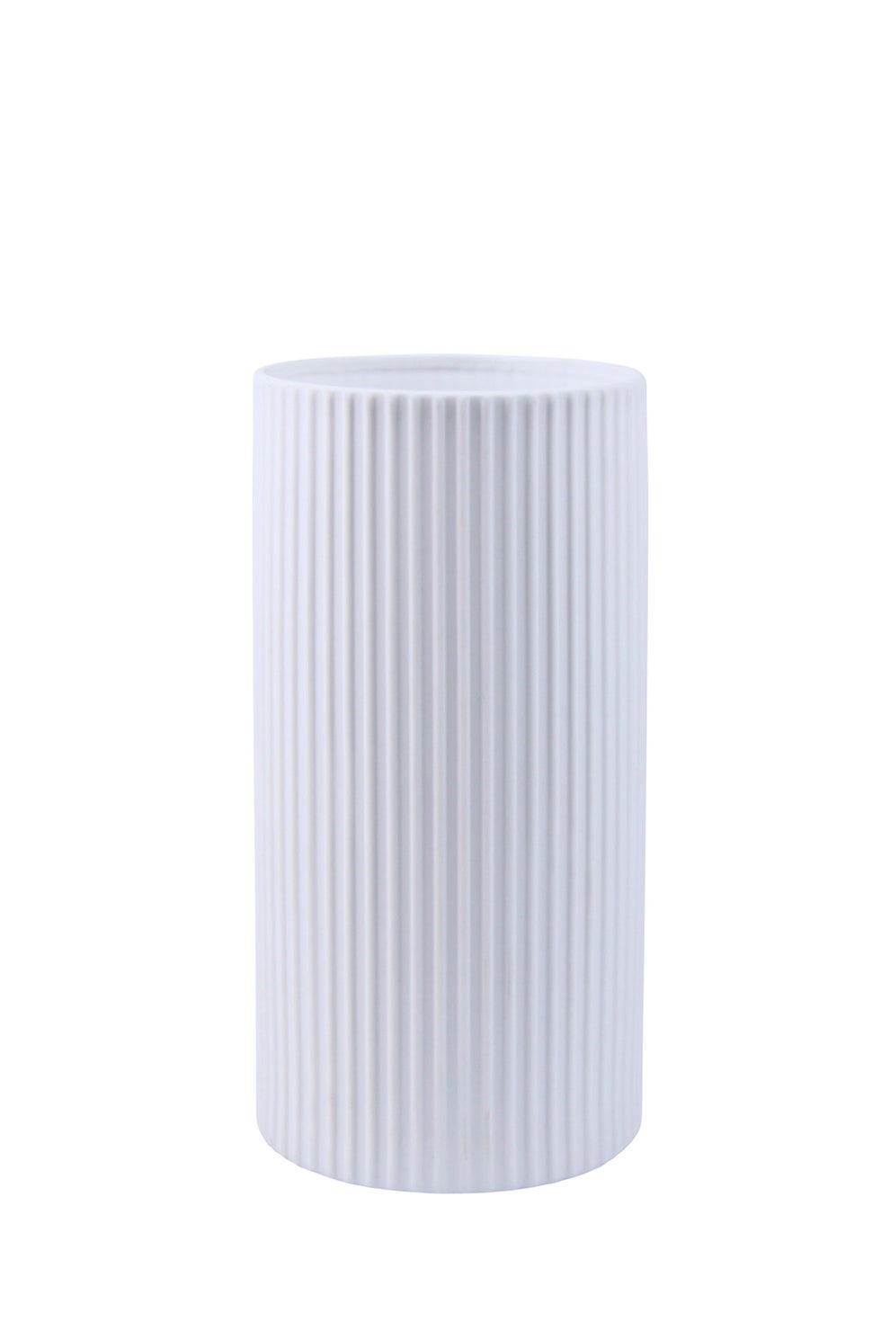 SOLENNE Table Lamp Cylindrical Lines Tall - Matt White