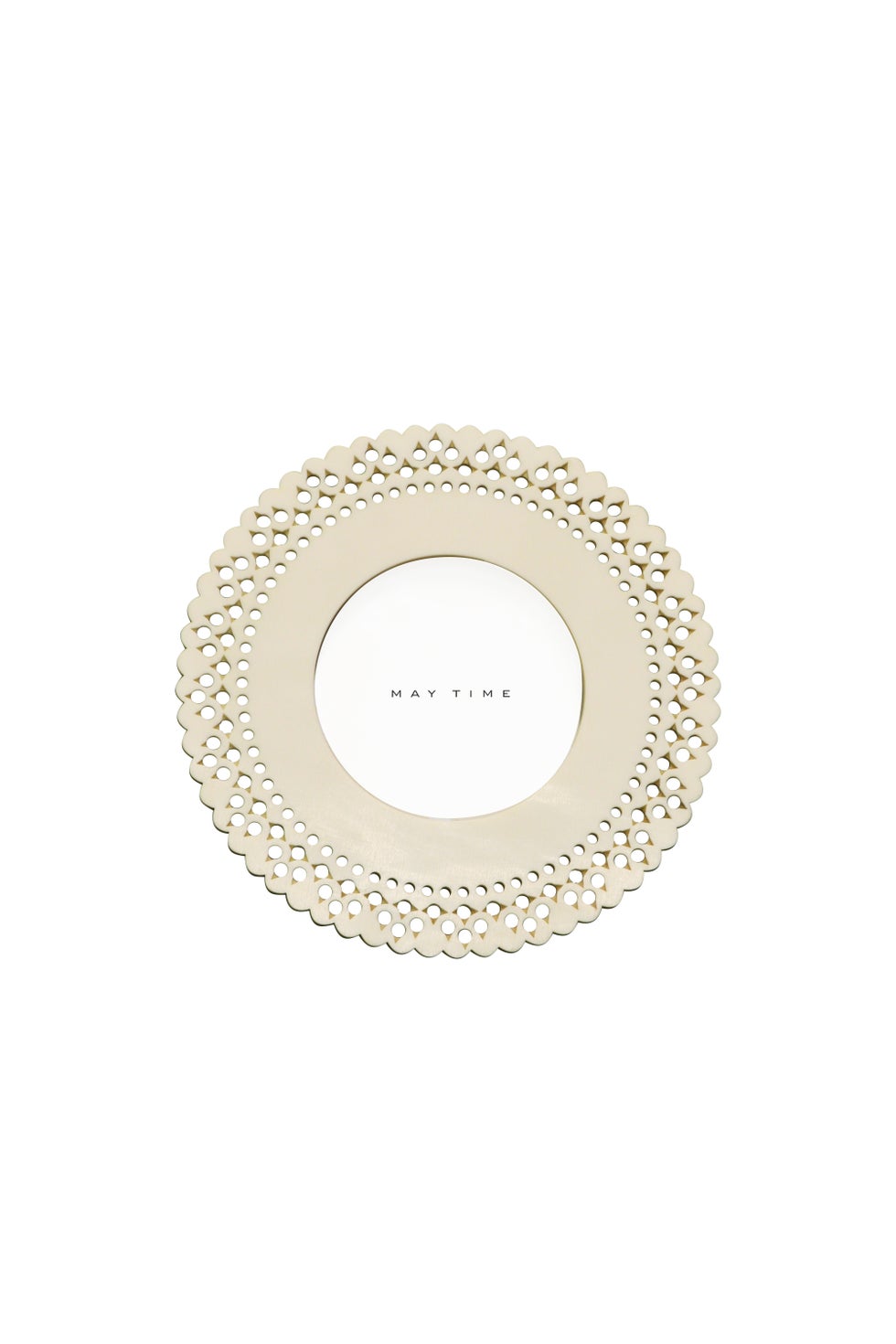 PHOTO FRAME Dotted Round Frame - Cream*