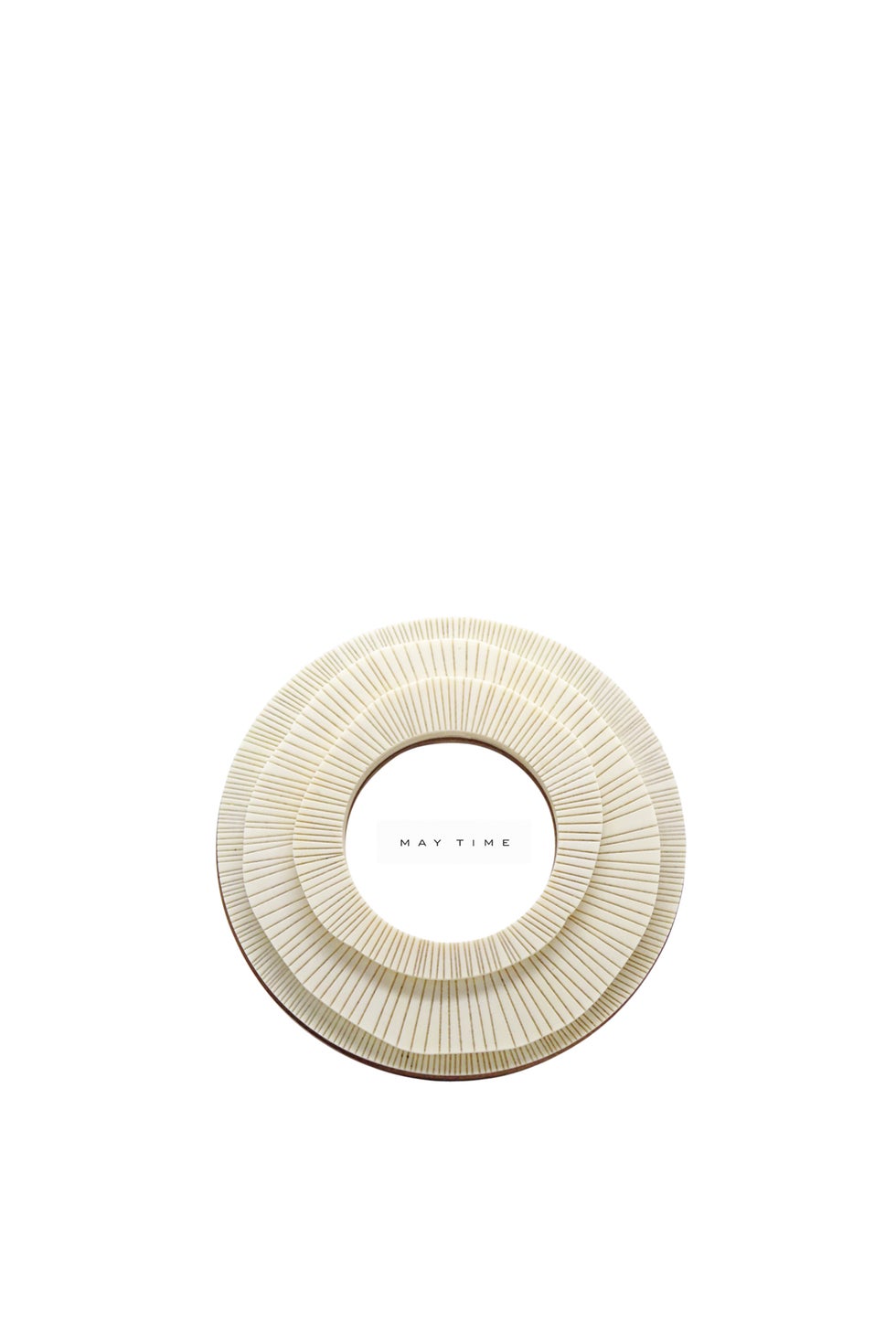 PHOTO FRAME Fleur Round Frame 3*3 - Cream