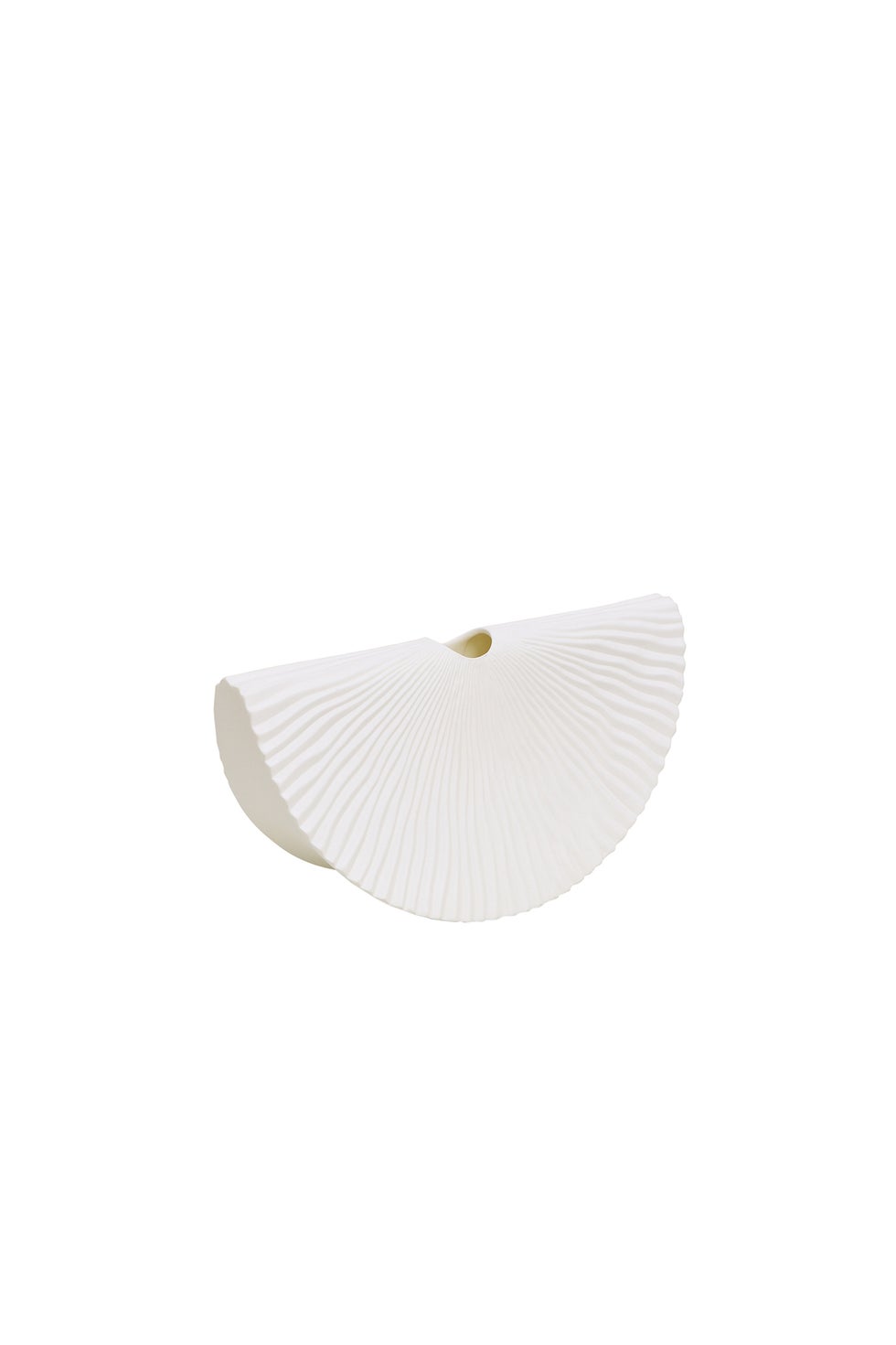 Pleated Folded Swing Vase - White