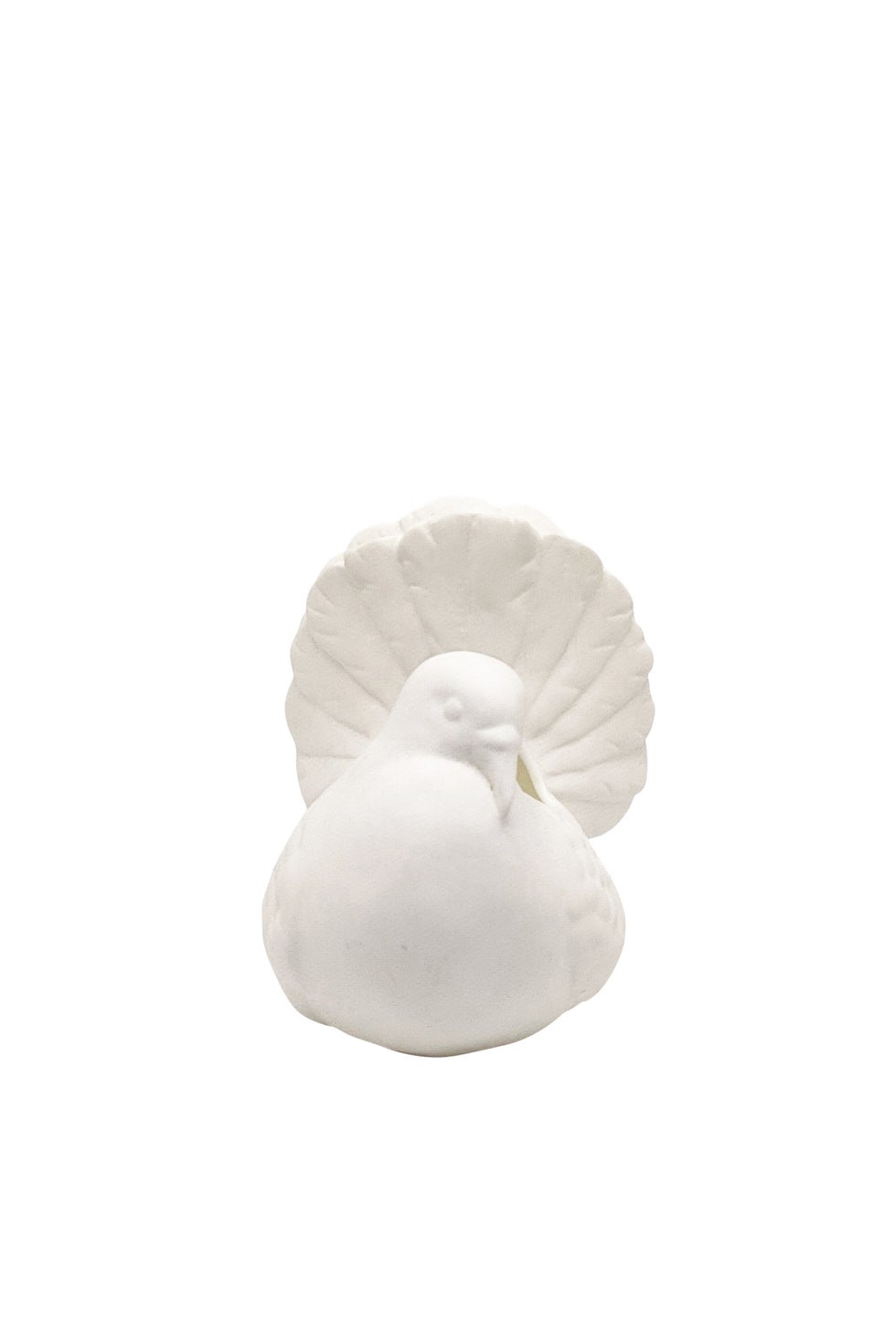Fan Tail Dove Vase/Candleholder - White*