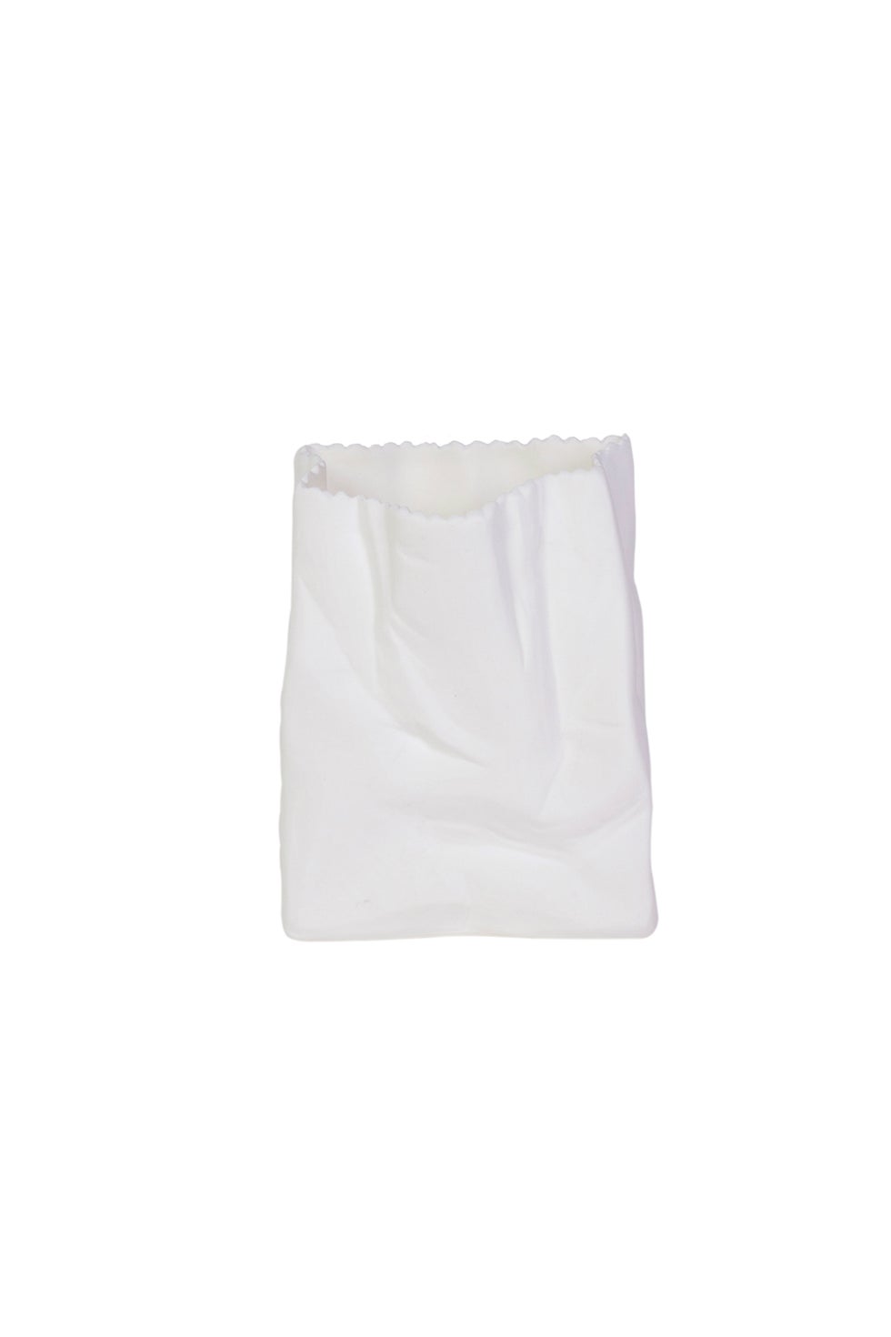 Large Paper Bag Vase - White