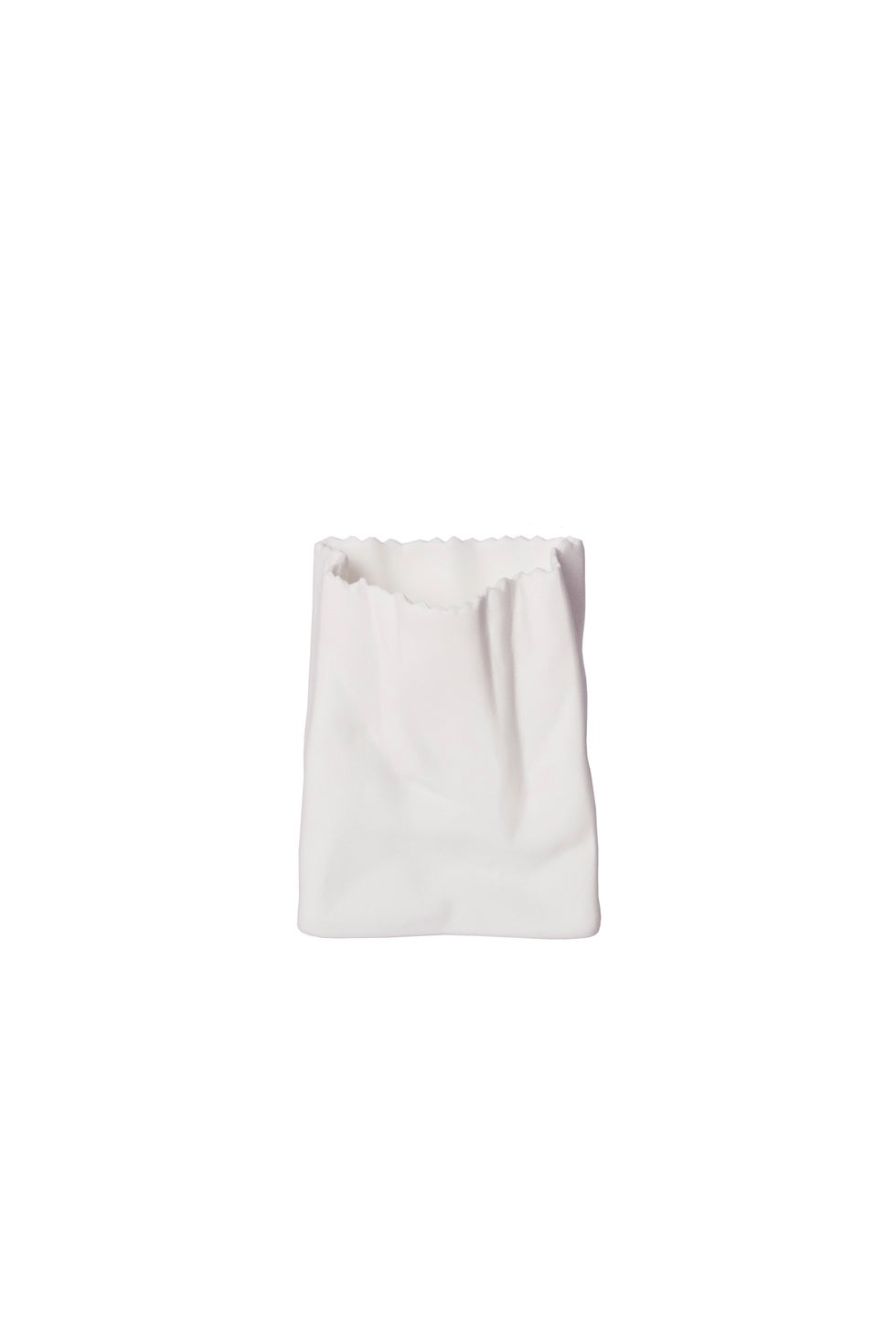 Small Paper Bag Vase - White