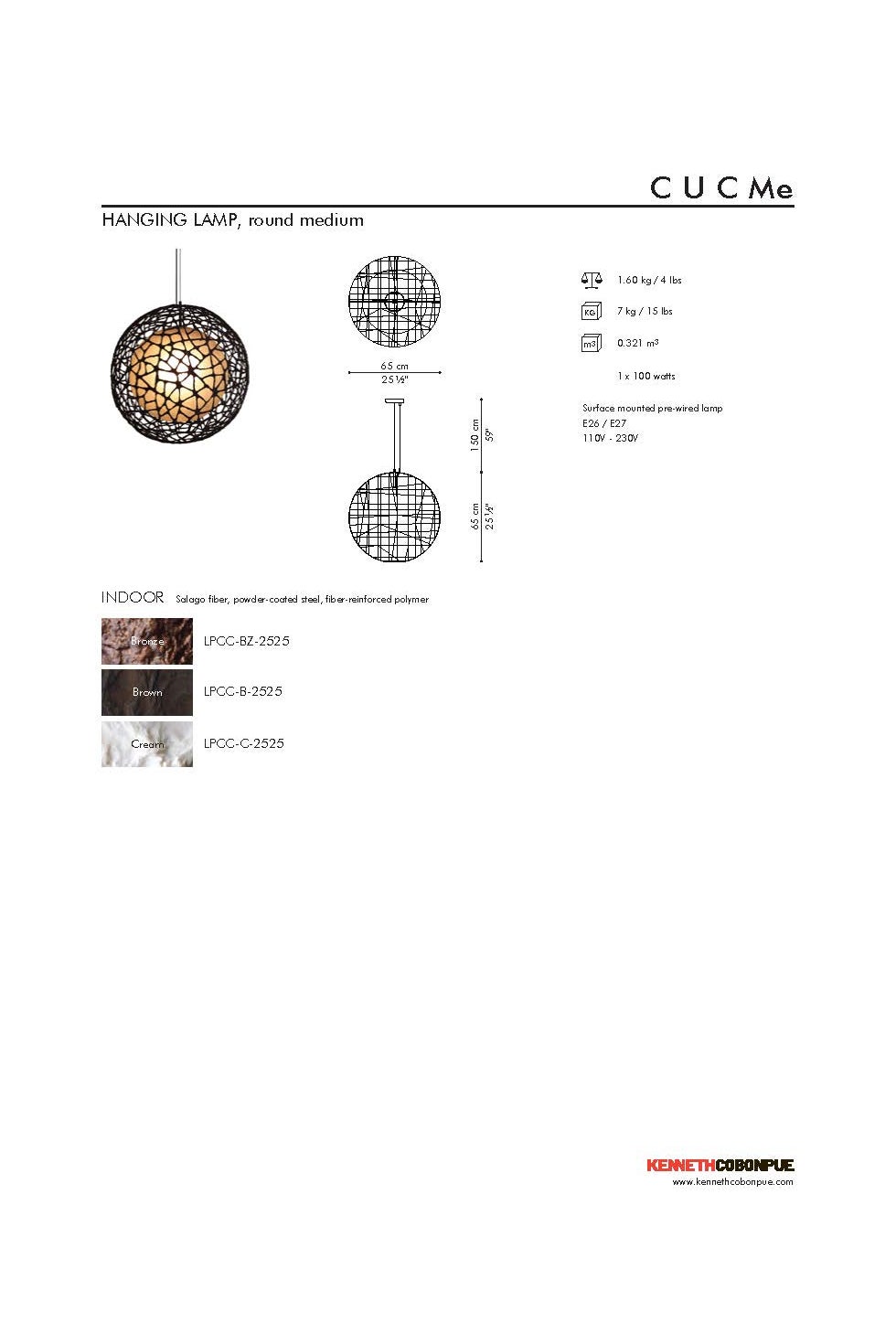COBONPUE CUC ME Round Light Medium - Cream