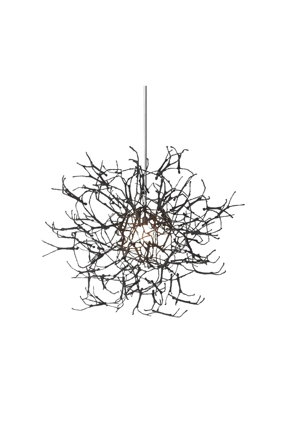 COBONPUE Little People Large Round Hanging Lamp - Black/Silver