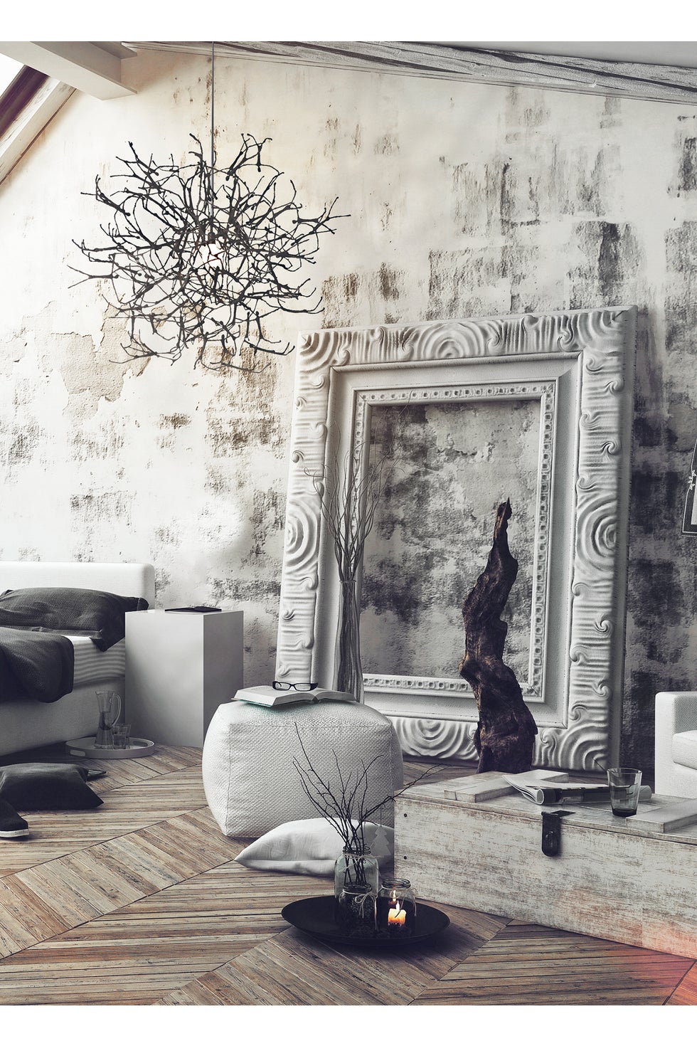 COBONPUE Little People Large Round Hanging Lamp - Black/Silver