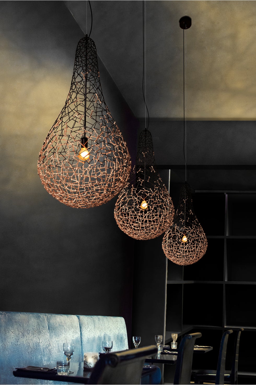 COBONPUE Kris Kros Hanging Light Large - Black/Brown