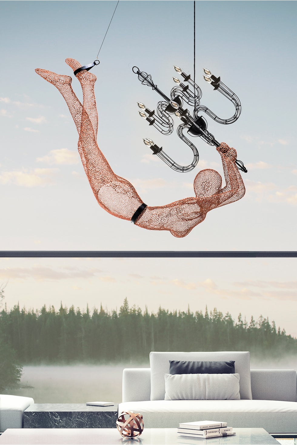 COBONPUE Limbo Chandelier - Copper