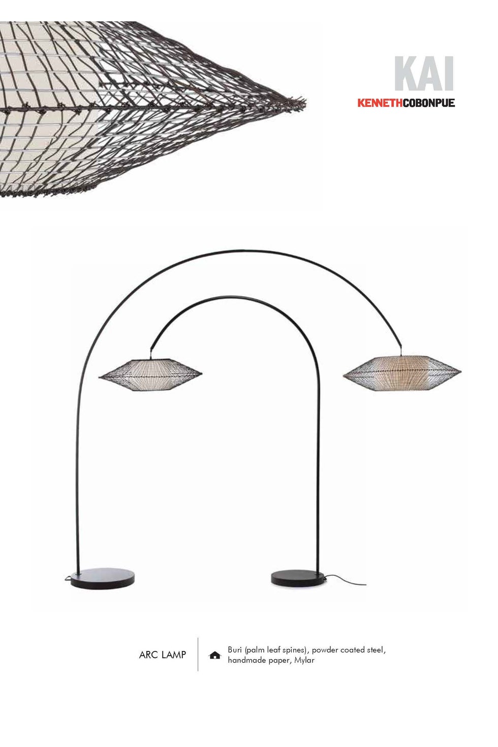 COBONPUE Kai Arc Floor Lamp - Brown