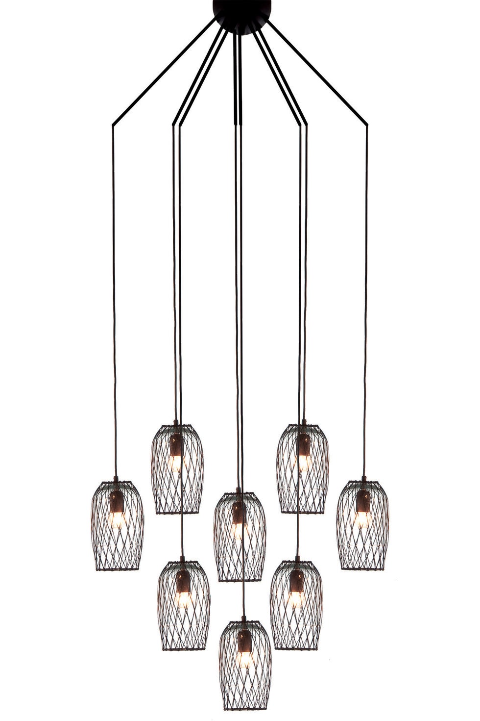 COBONPUE Constellation 8 Bulb Hanging Lamp - Black