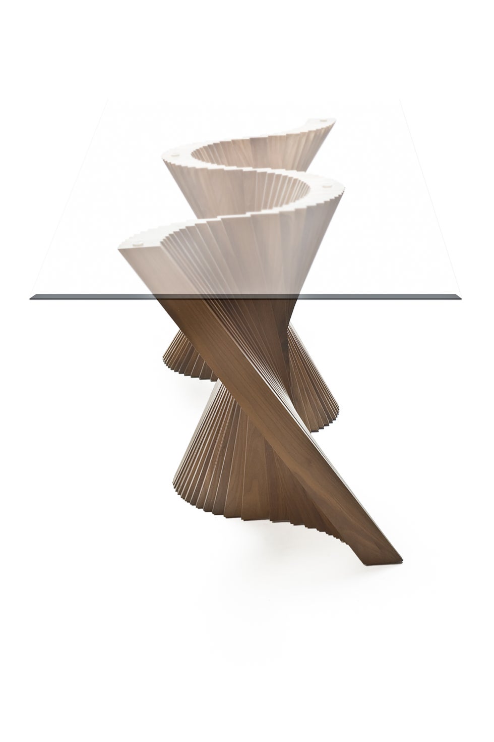 COBONPUE Wave Dining Table - Walnut (2pcs)