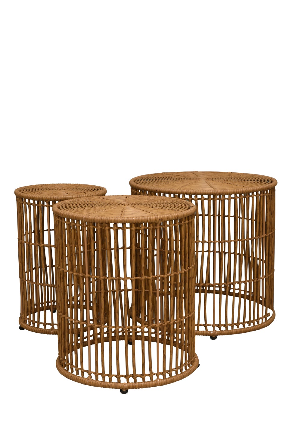 Arran Round Tables S/3 - Dark Natural