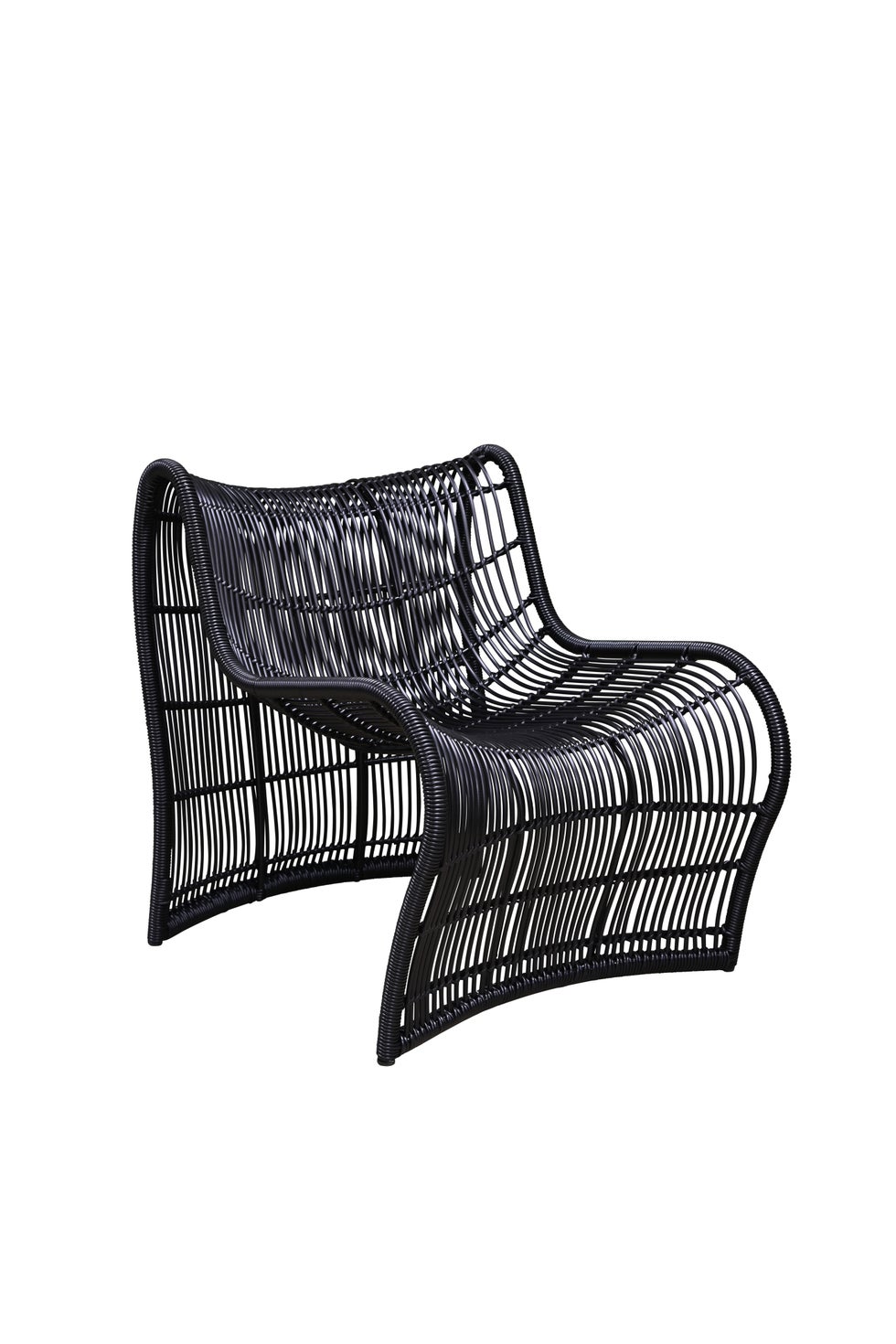 WAVE Outdoor Chair - Black (Straight Weave)