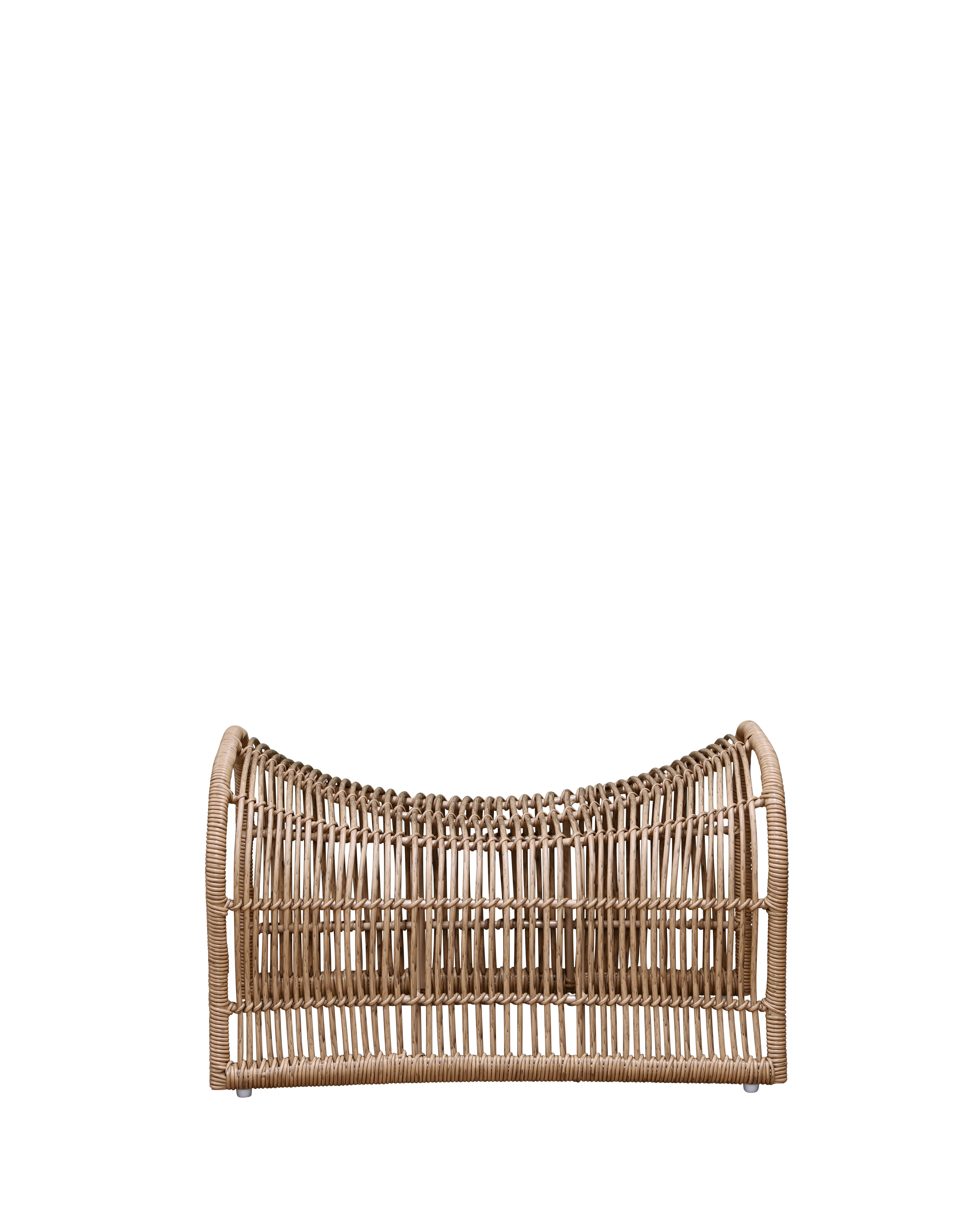 WAVE Foot Stool - Natural (Straight Weave)