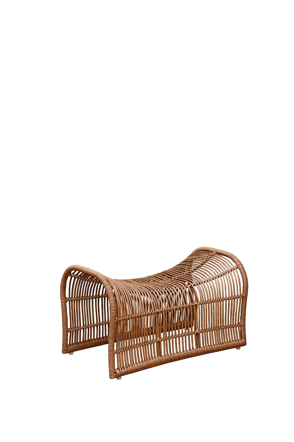 WAVE Foot Stool - Dark Natural (Straight Weave)