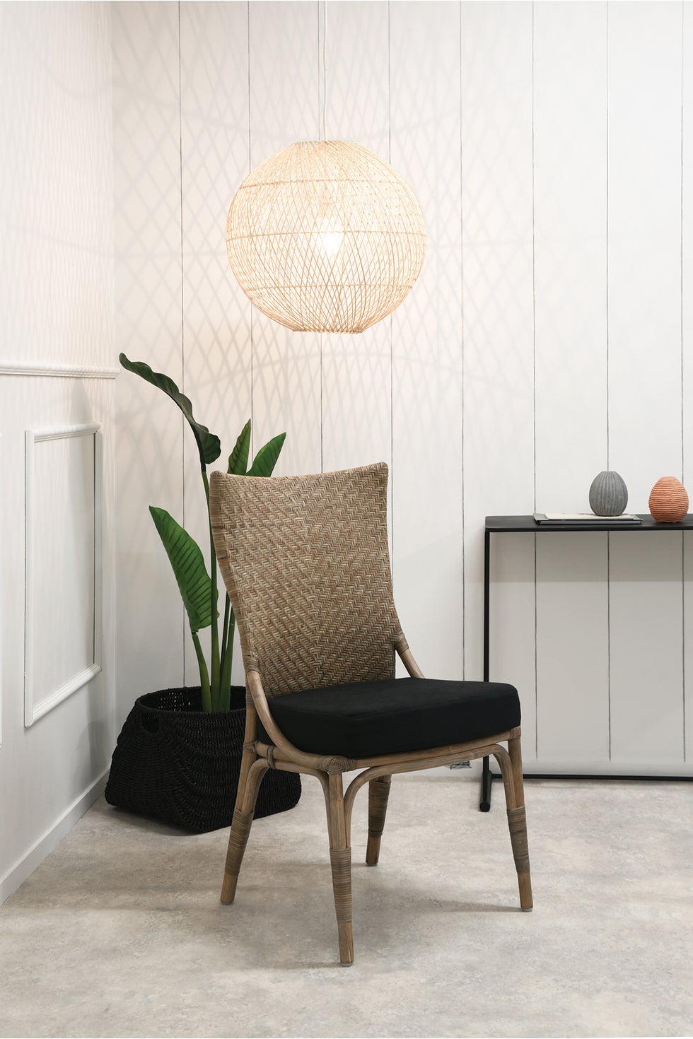 Round Palm Leaf Lightshade - Natural*