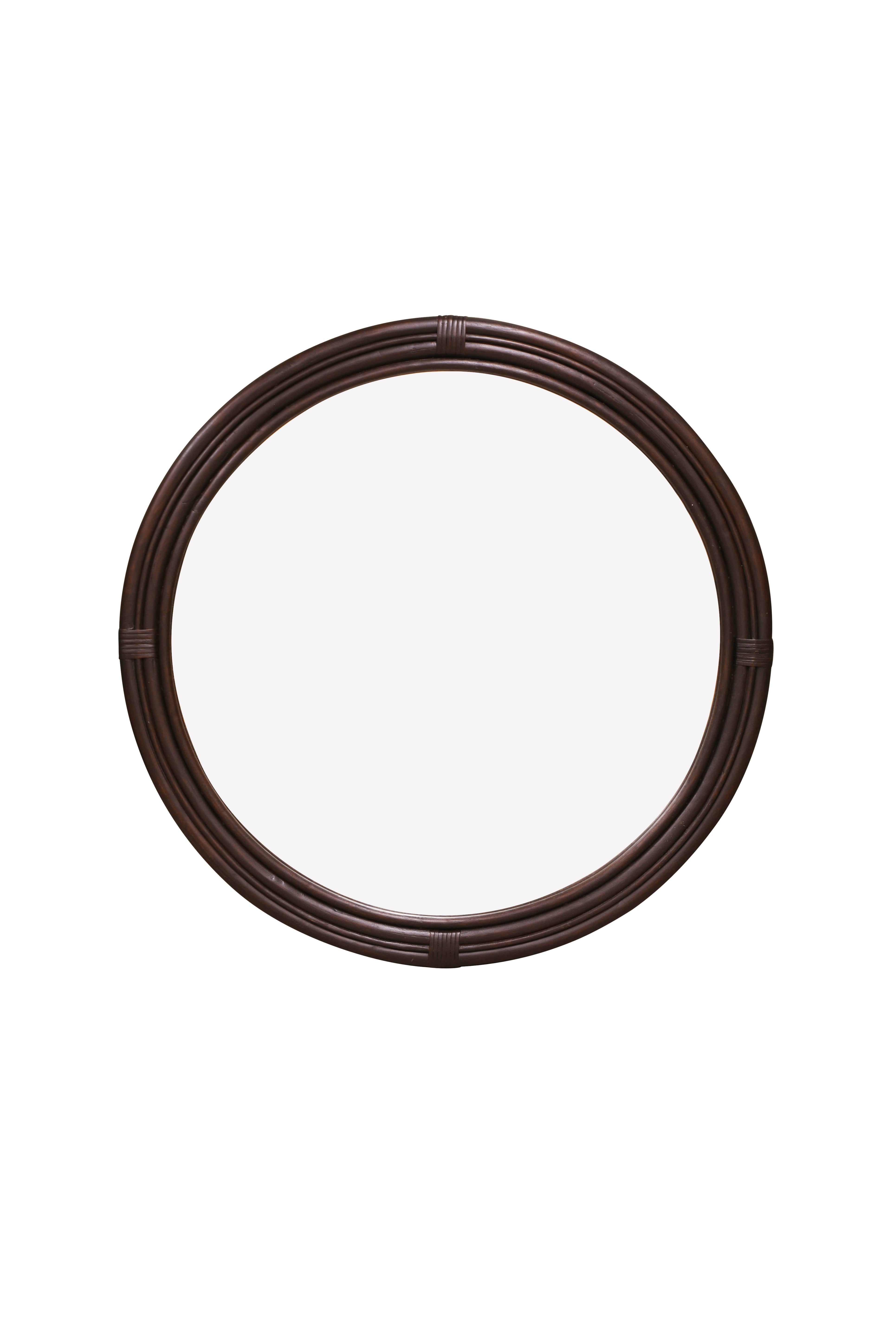 PLANTATION Amara Round Mirror - Chocolate