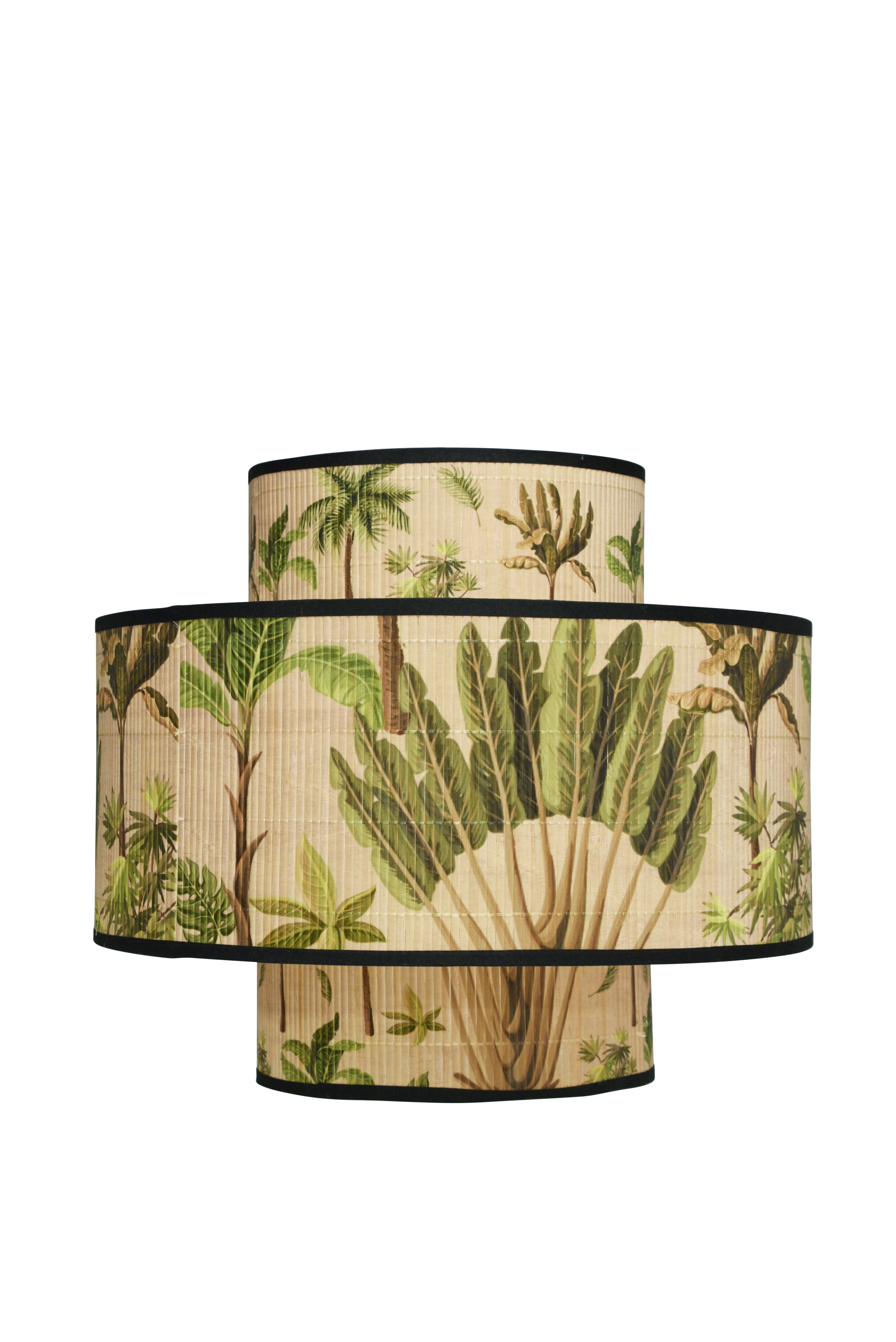 Bamboo Lightshade Tiered Palm Sprays 50*37*
