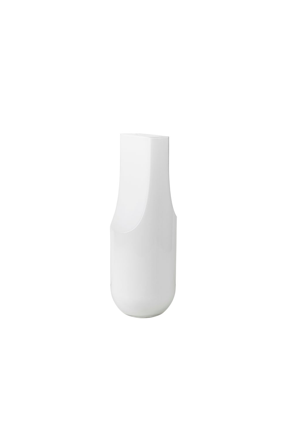KRISTINA DAM Vase Serif Tall Glass Vase - Opal White