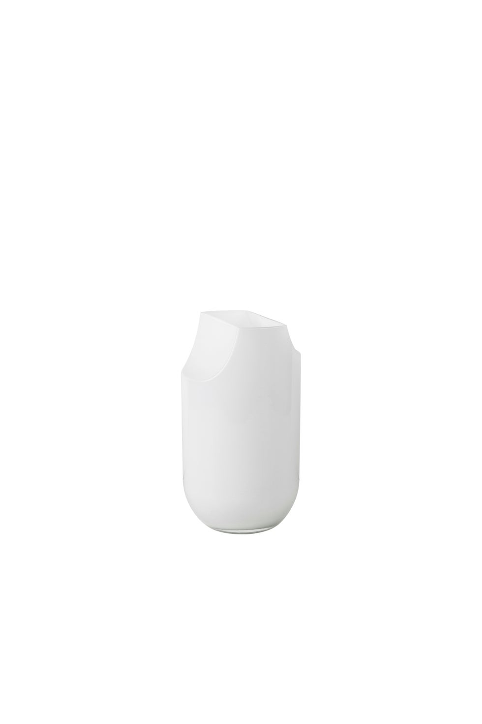 KRISTINA DAM Vase Serif Short Glass Vase - Opal White
