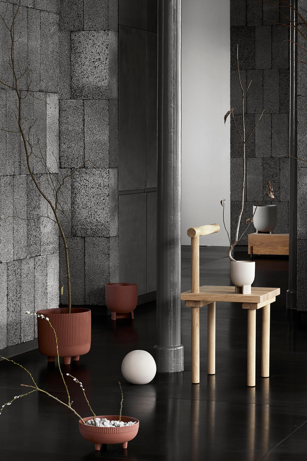 KRISTINA DAM Serene Flowerpot Large - Terracotta*