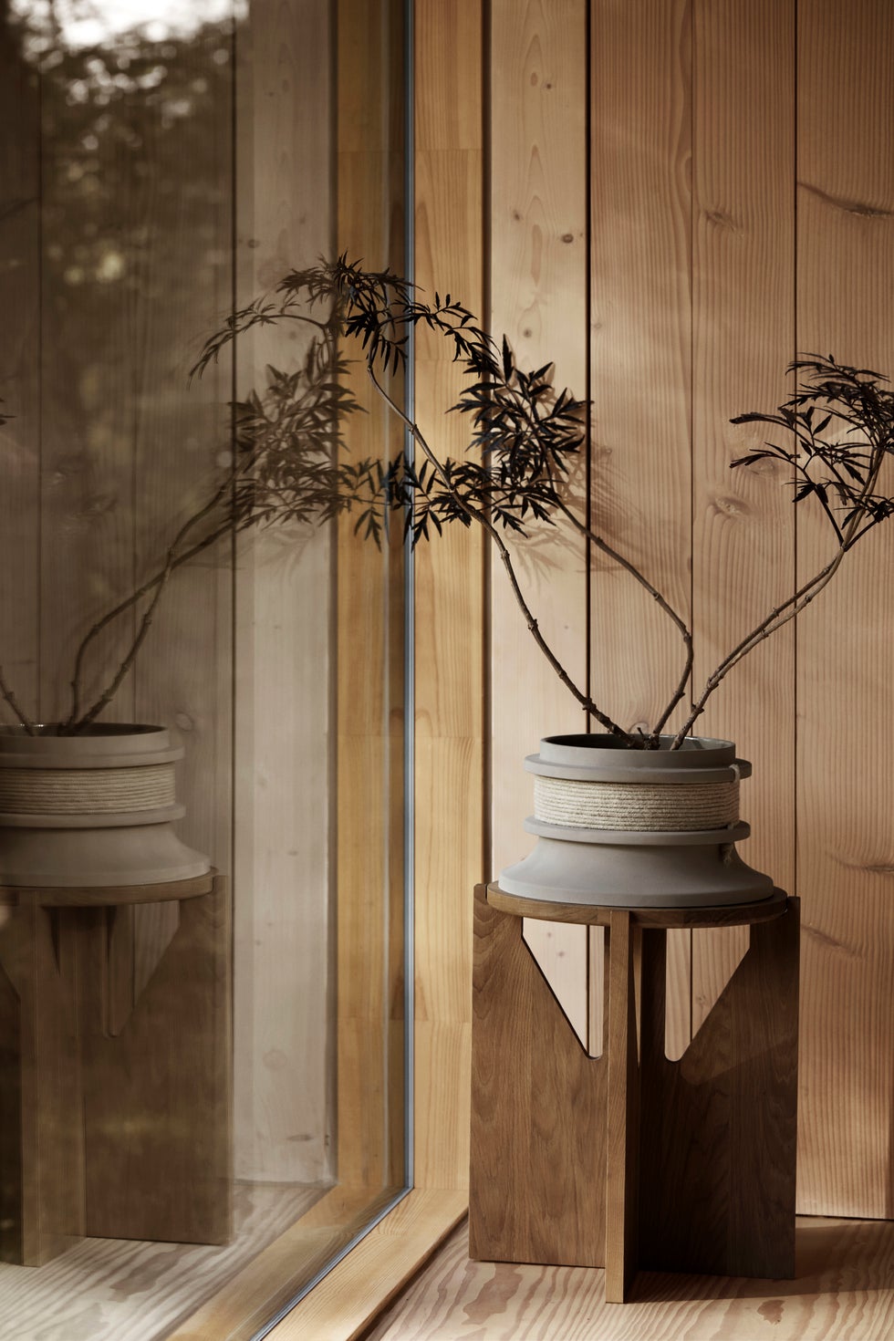 KRISTINA DAM Rope Flowerpot - Beige Engobe