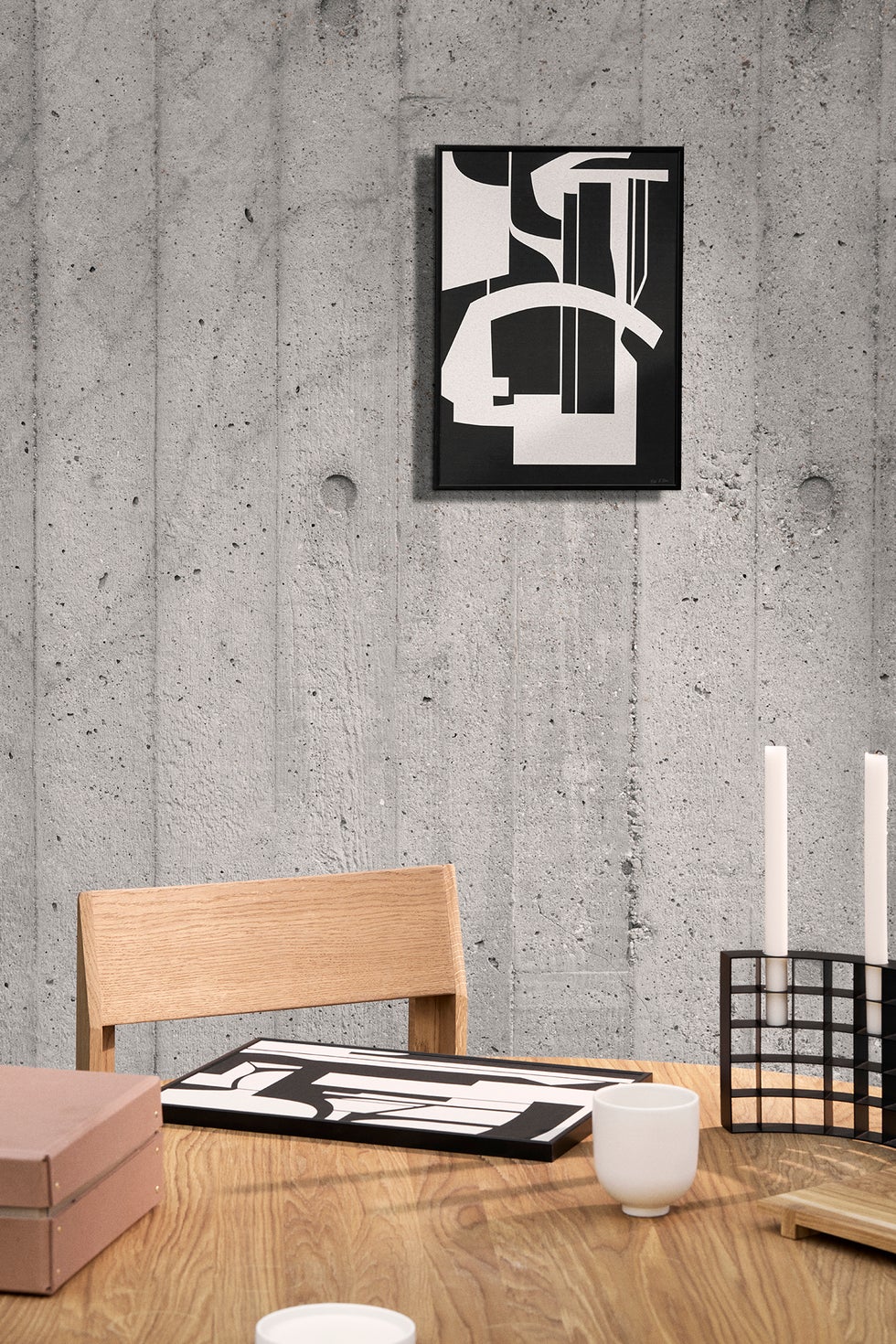 KRISTINA DAM Silhouette Illustration VII - Grey/Black*