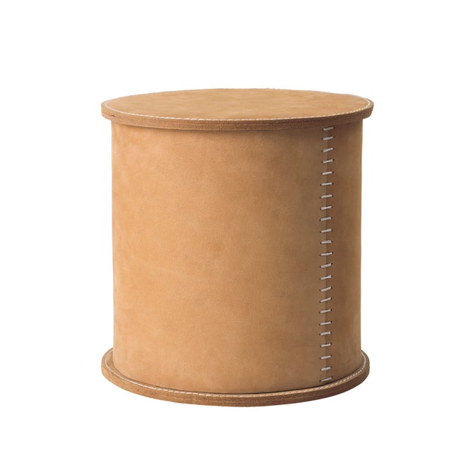 KRISTINA DAM Stitched Leather Box Large - Caramel