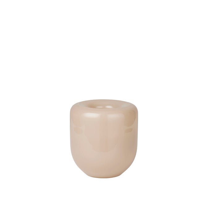 KRISTINA DAM Opal Glass Vase Short - Beige