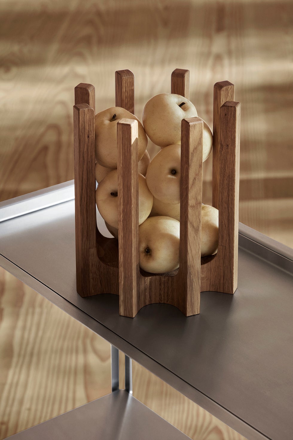 KRISTINA DAM Column Bowl - Warm Oiled Oak