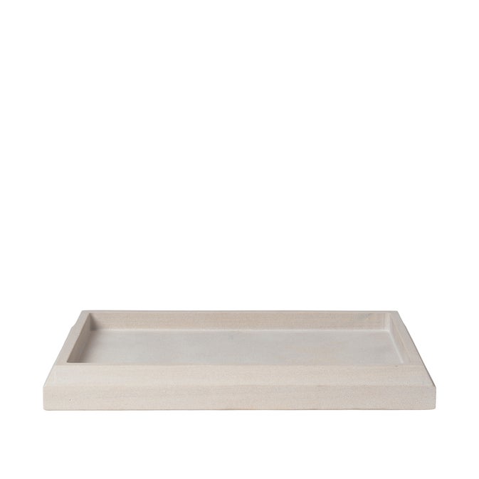 KRISTINA DAM Sandstone Desk Tray Large - Light Grey