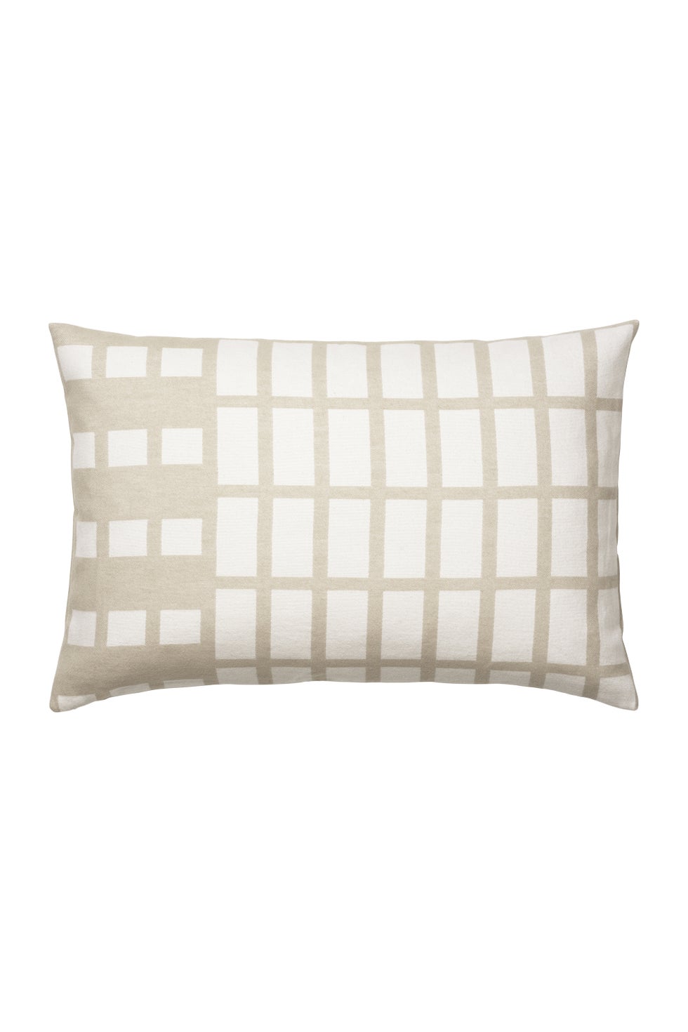 KRISTINA DAM Contemporary Block Cushion Cover - White/Beige 60*40*