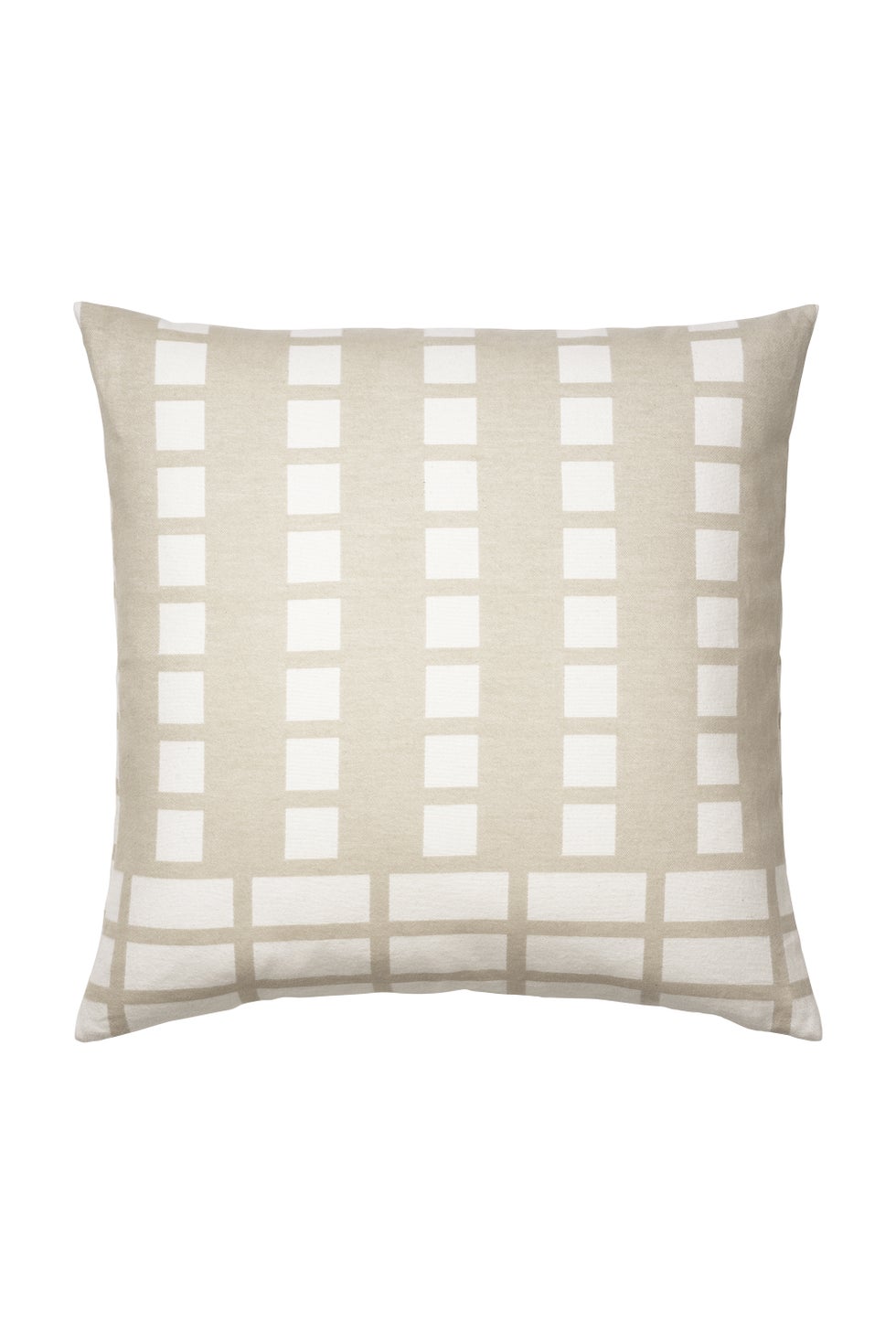 KRISTINA DAM Contemporary Block Cushion Cover - White/Beige 60*60*