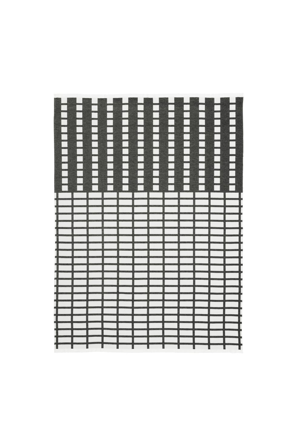 KRISTINA DAM Contemporary Block Throw - White/Black 180*130*