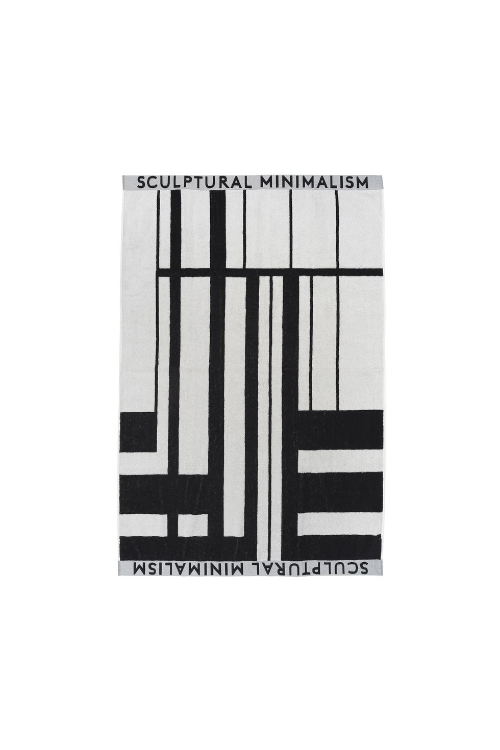 KRISTINA DAM Bathroom Minimal Bath Sheet - Black/Off White*