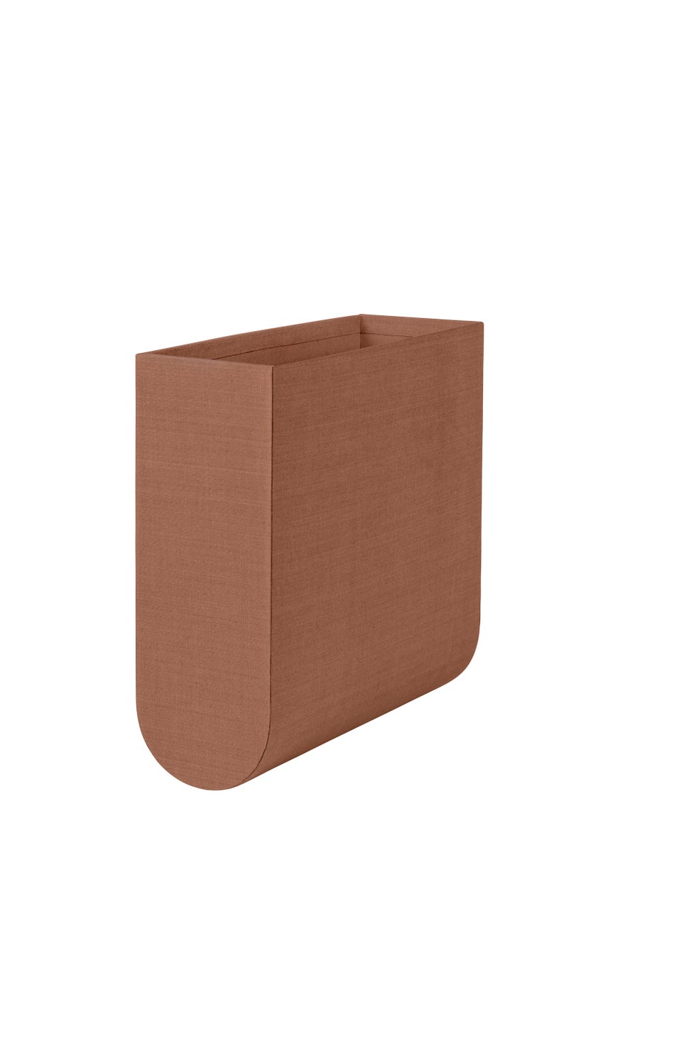 KRISTINA DAM Curved Box Small - Burnt Brown*