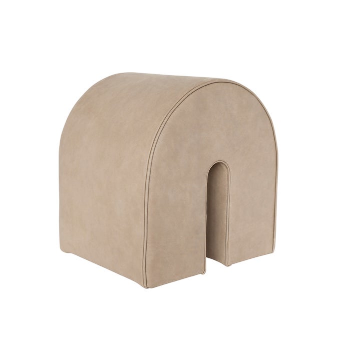 KRISTINA DAM Curved Pouf - Light Brown