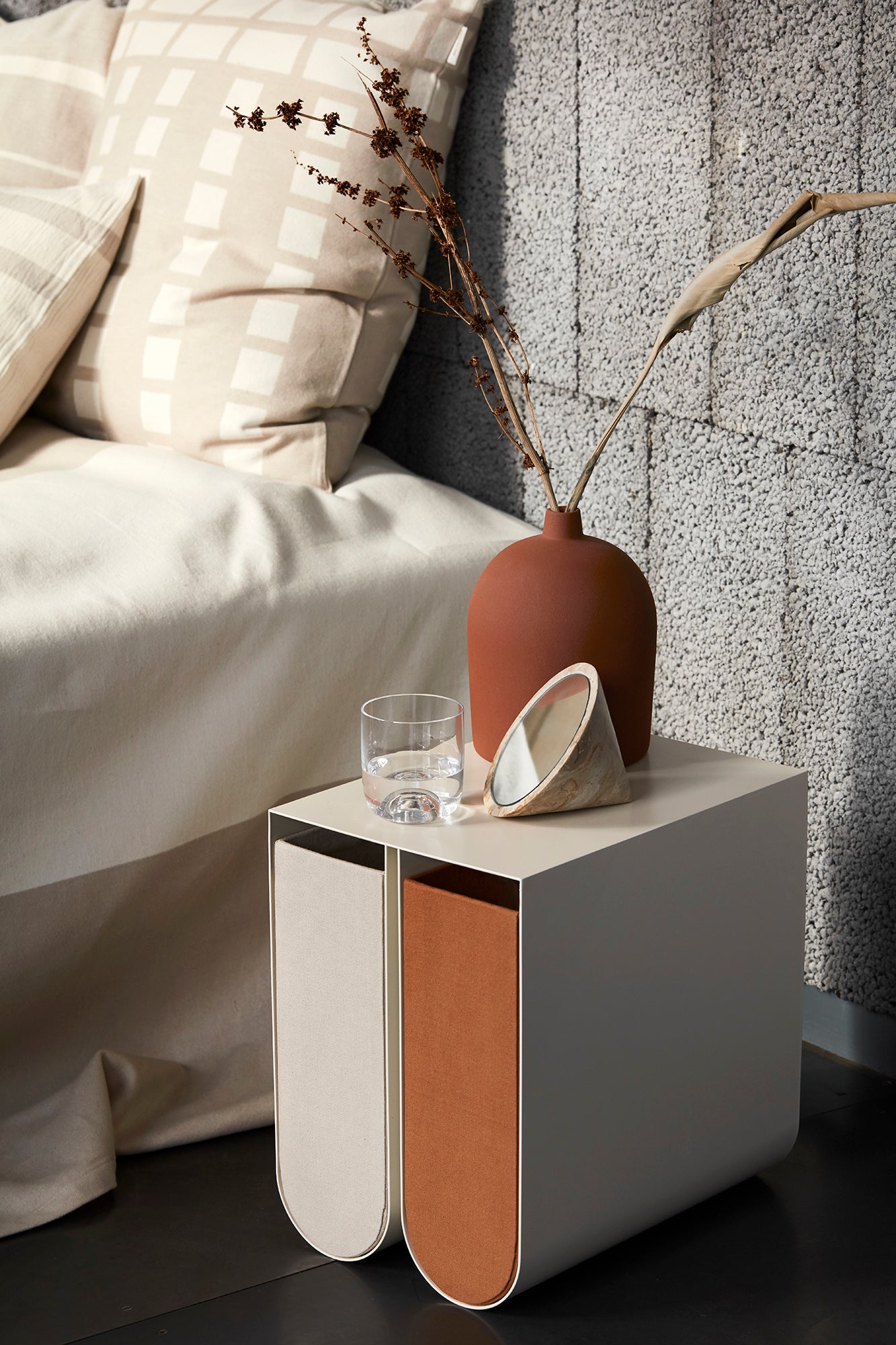 KRISTINA DAM Curved Side Table Beige Maytime KRISTINA DAM Curved Side Table Beige Maytime